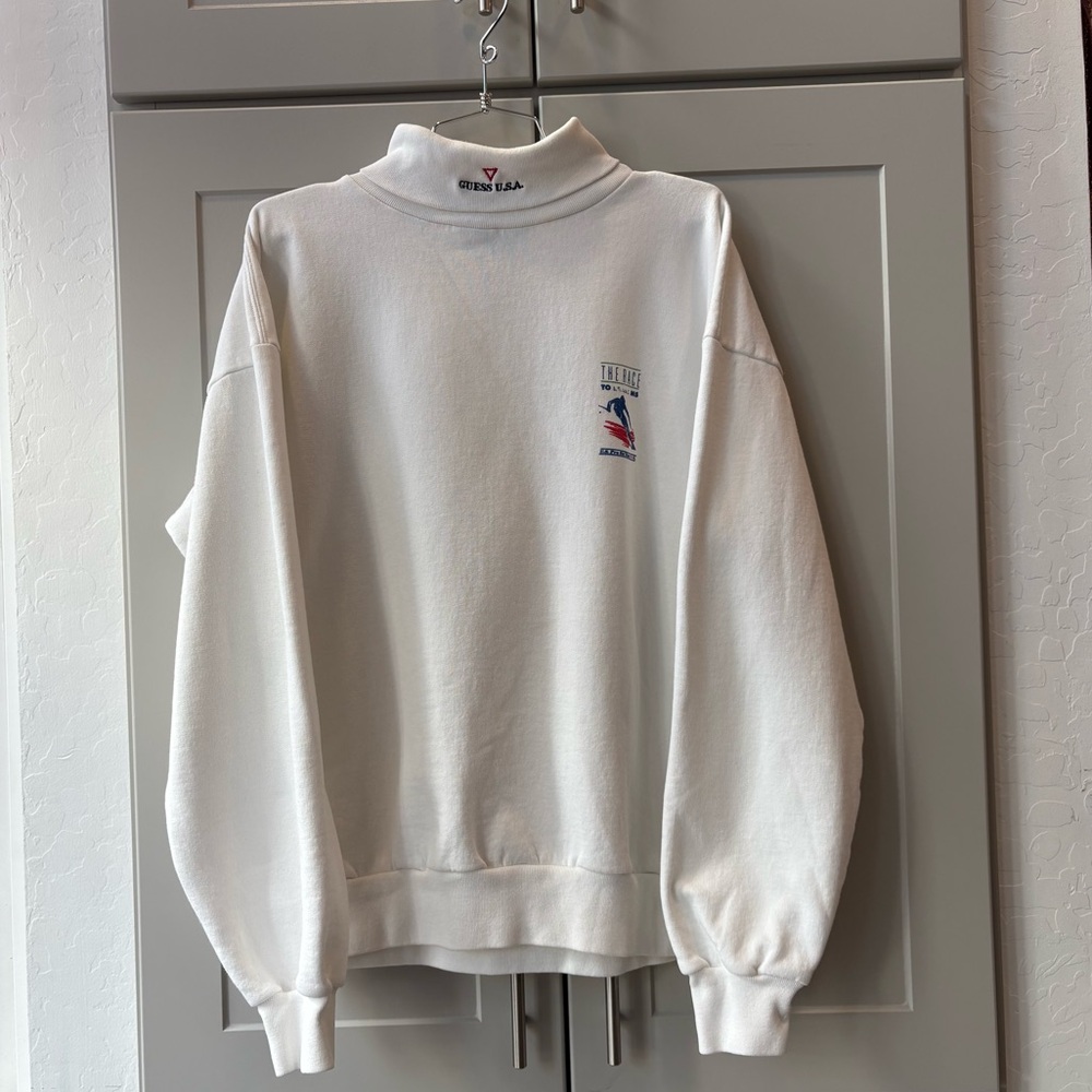 Vintage Guess Georges Marciano Sweatshirt Turtleneck Adult One Size Ski Small